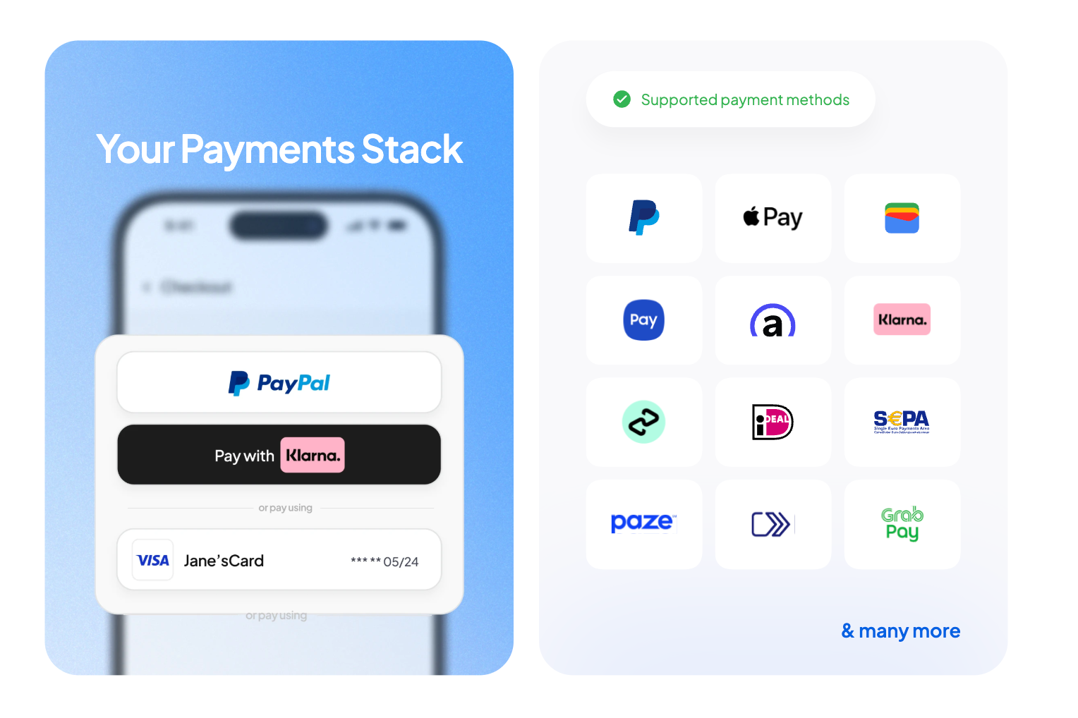 Modular and developer friendly payments stack to enable alternative payment methods
