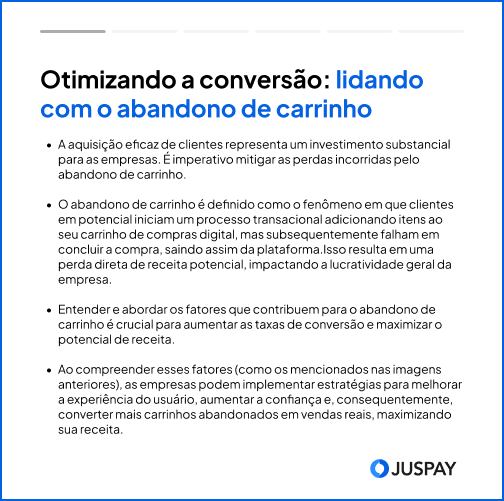 Otimizando a conversão: lidando com o abandono de carrinho