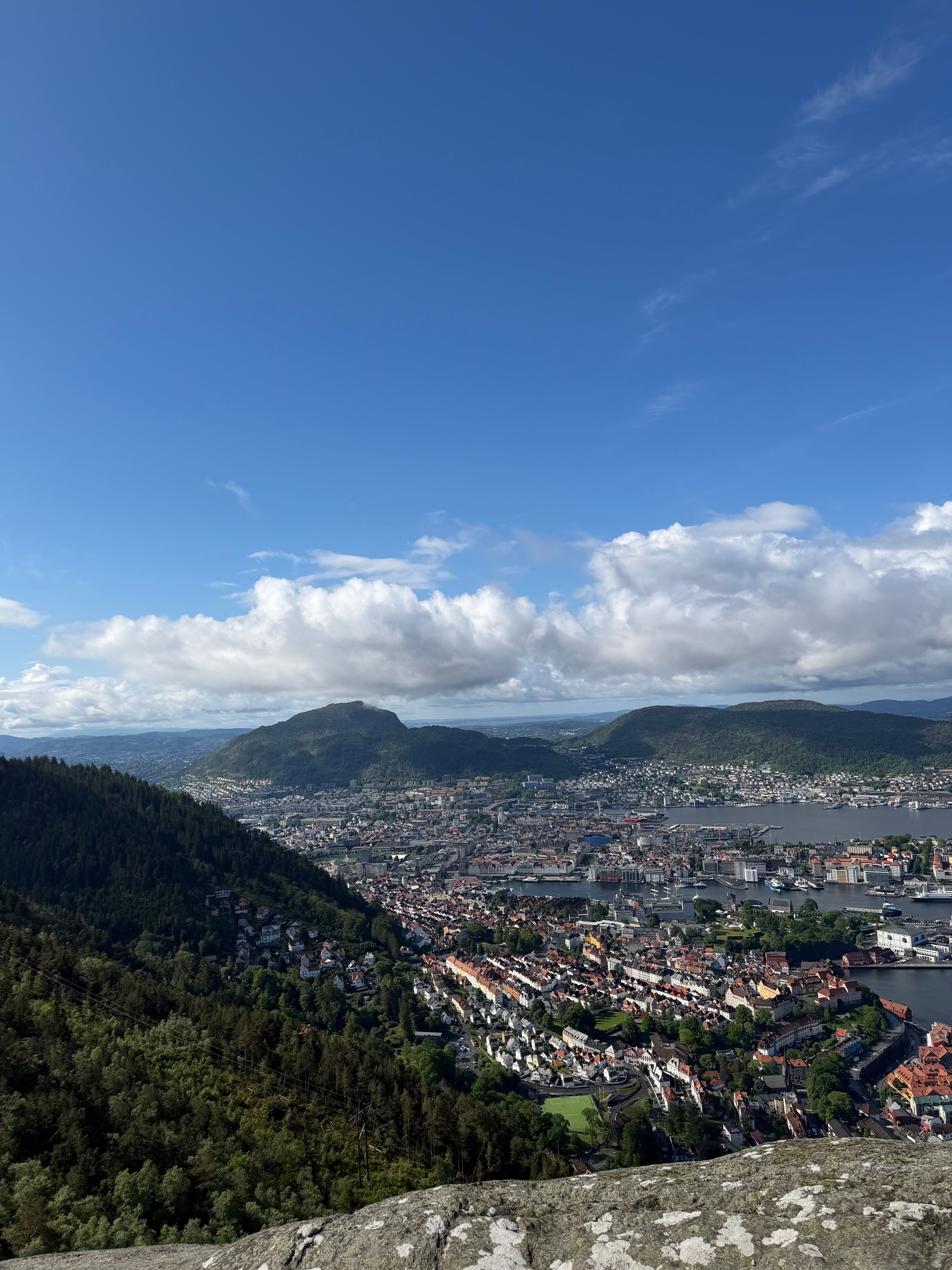 Utsikten over Bergen fra toppen av Stoltzen