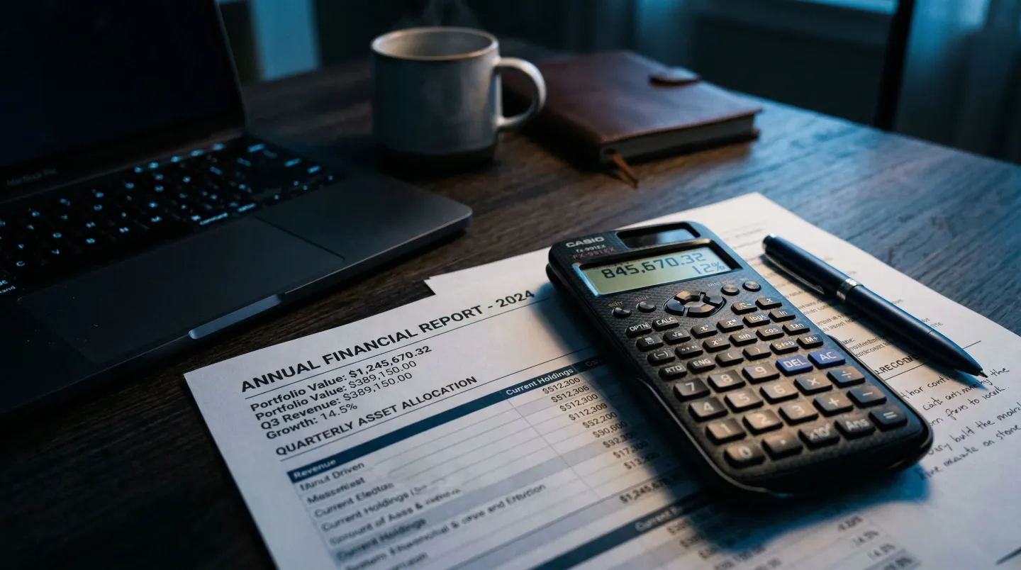 Financial planning documents and calculator for estimating custom web development costs in Canada