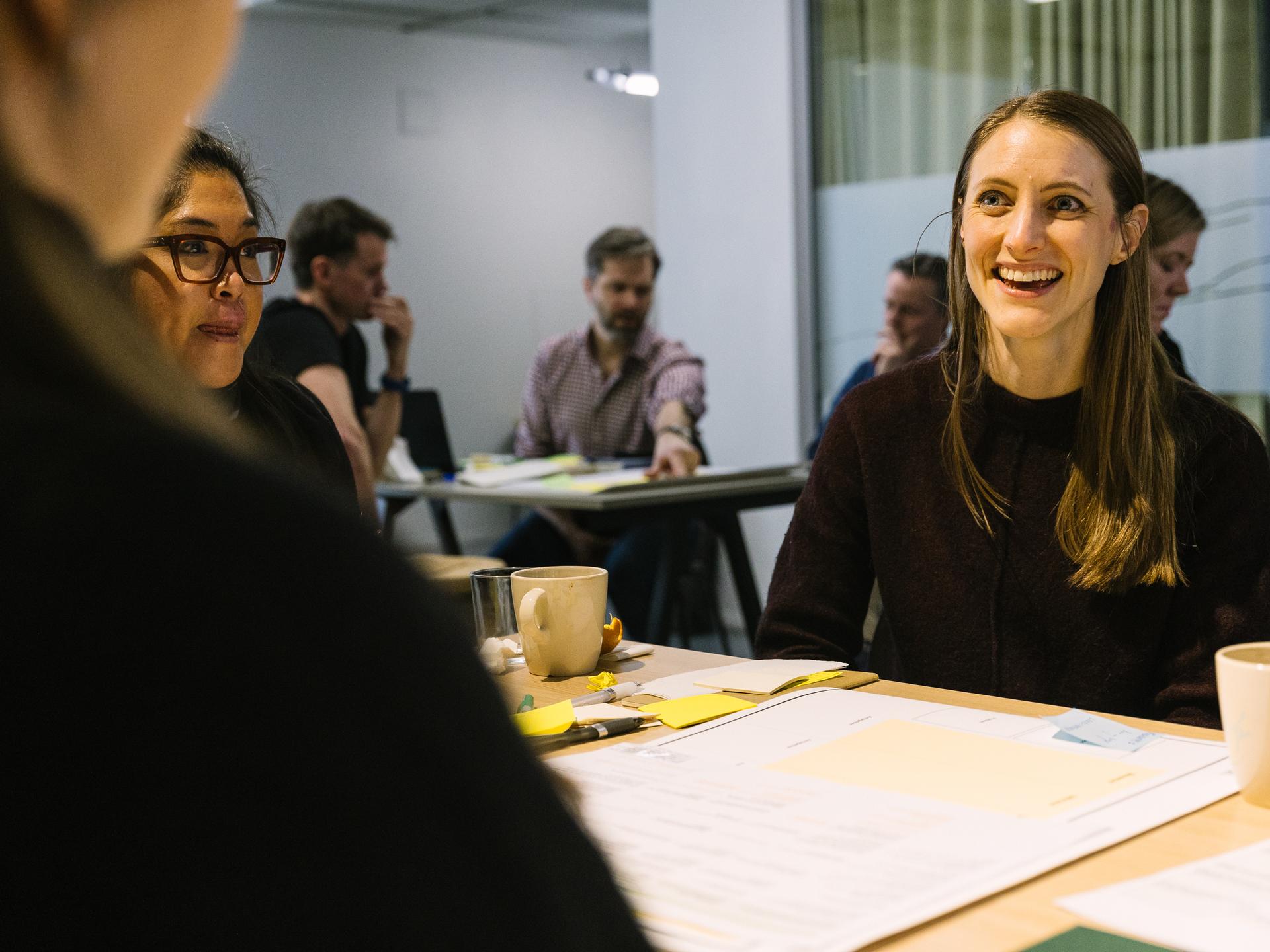 Bilde av gründer på workshop i akseleratorprogram