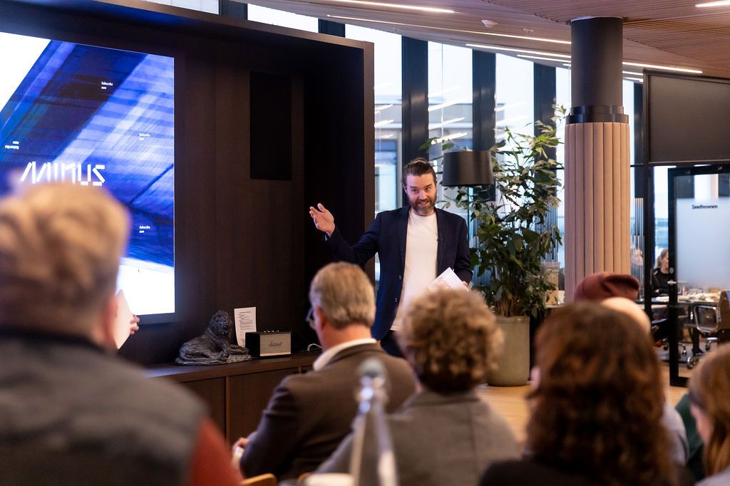 Bilde av gründer som pitcher