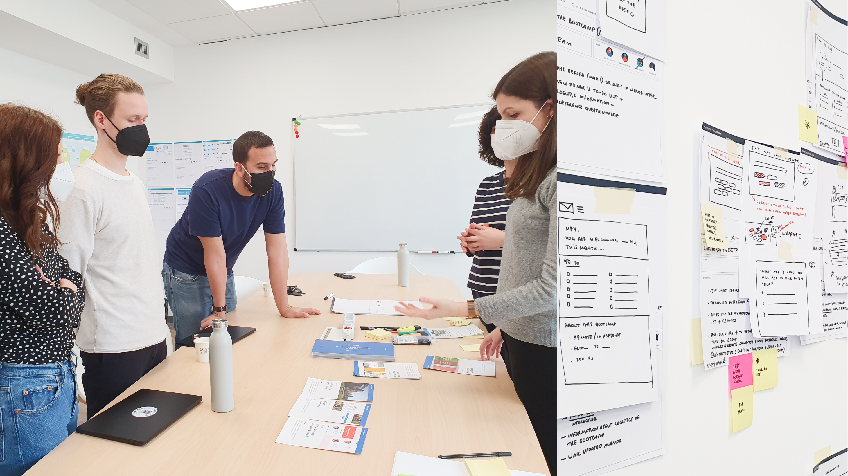 The People department in a codesign session to develop  various aspects of the new onboarding journey, including the new joiners checklist and a universal agenda that fits all countries.