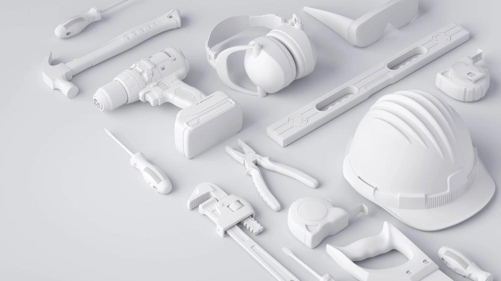 Photo of various construction tools