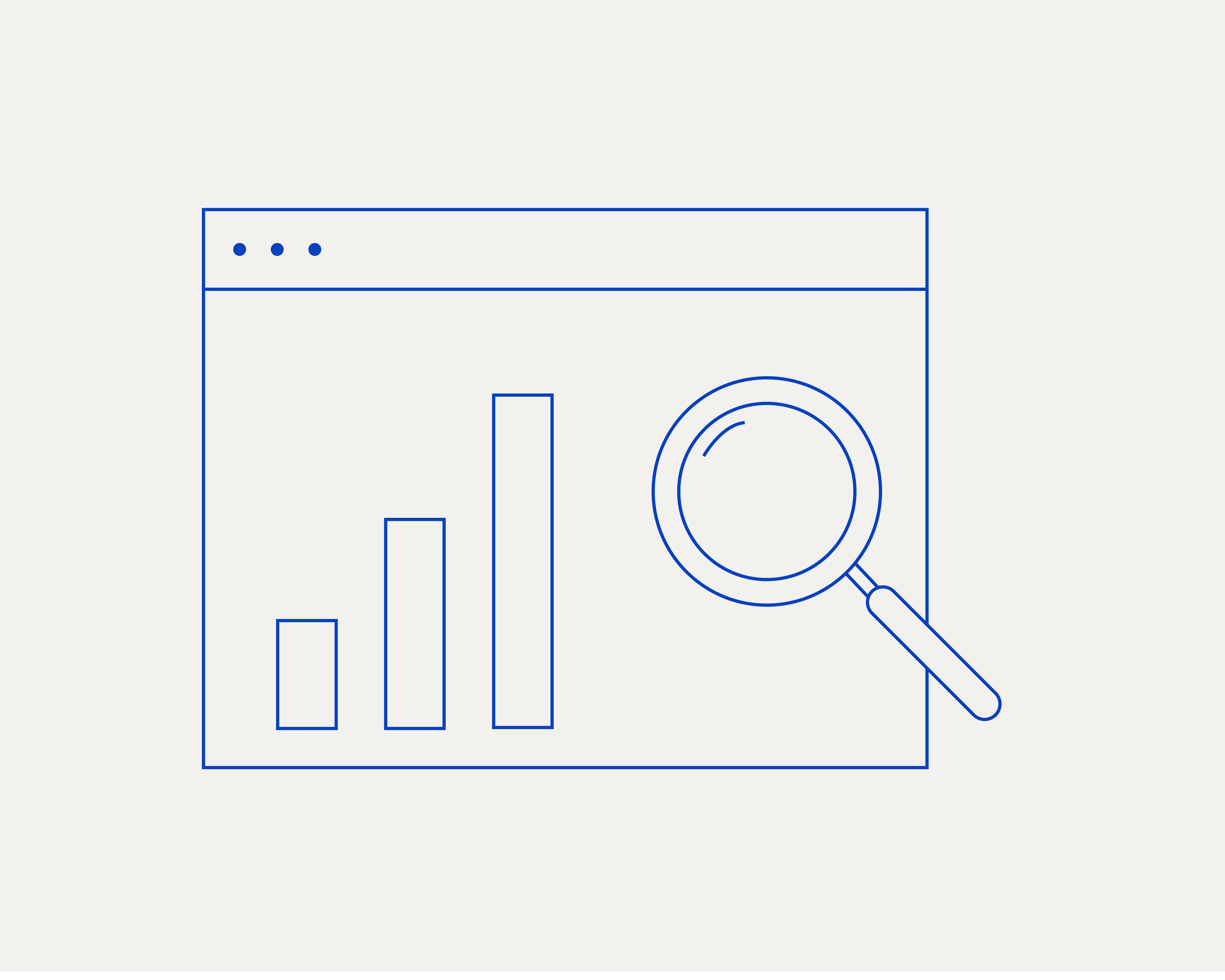 Graphic of analytics report and magnifying glass