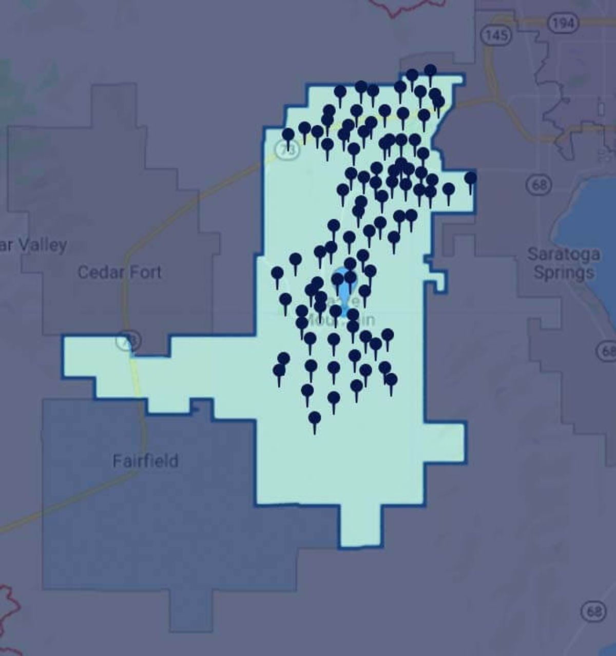 Eagle Mountain Service Map