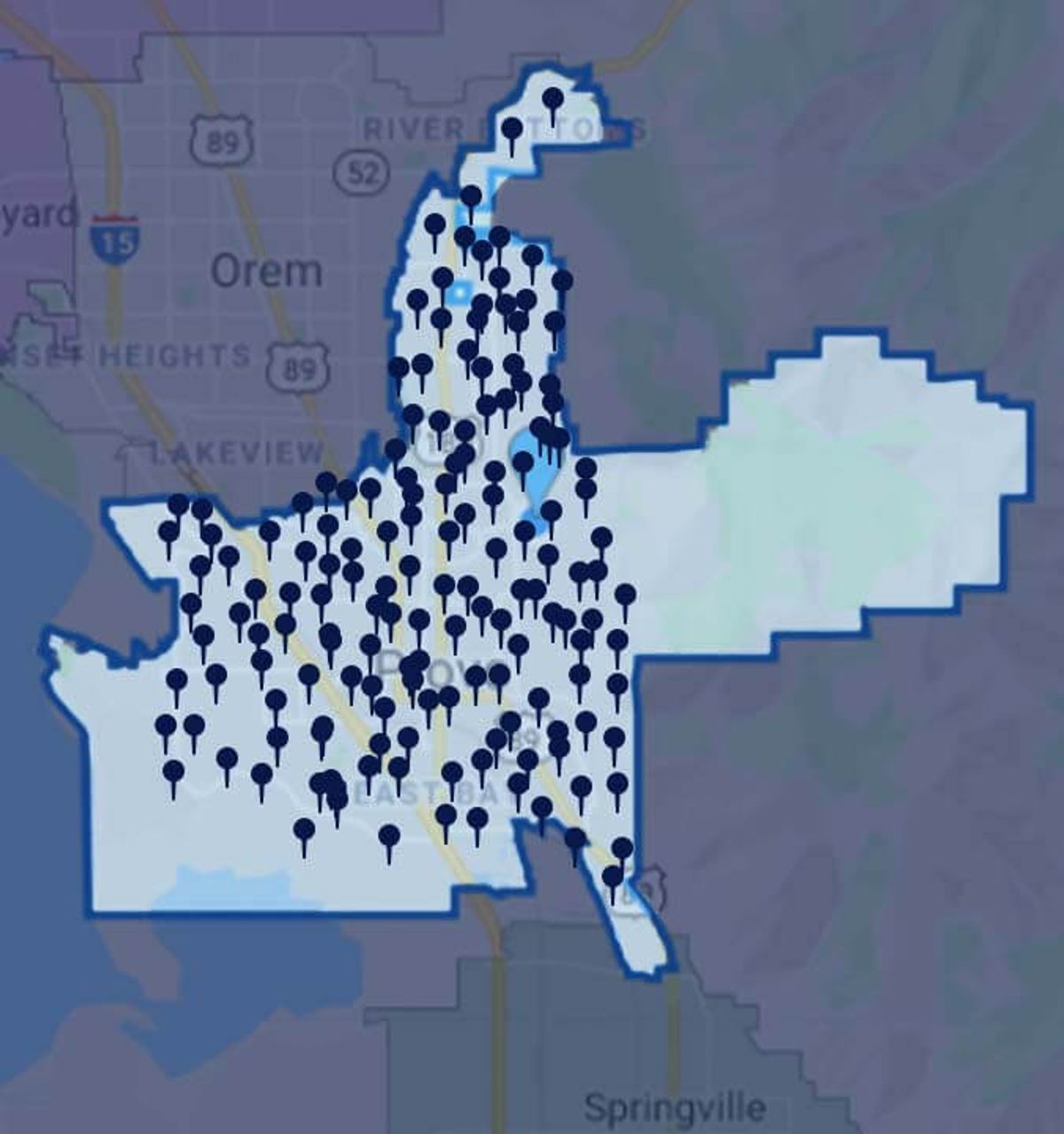 Provo Service Map