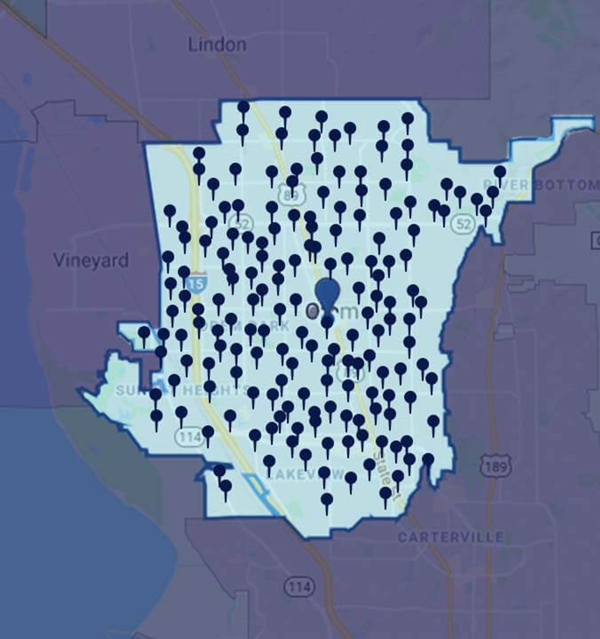 Orem Service Map