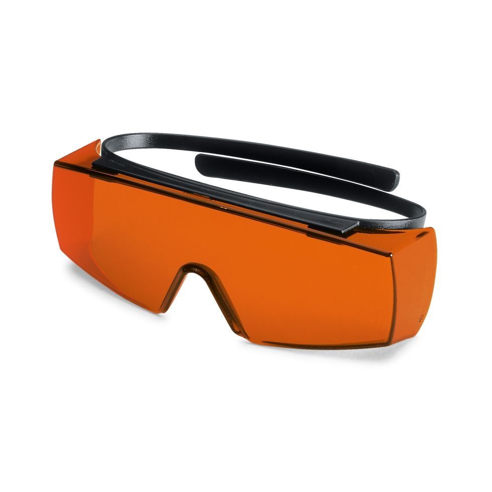 uvex laservision F18 laser safety spectacles with the orange P1L02 filter for Nd:YAG lasers