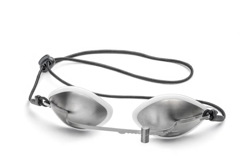 Tytanowe okulary ochronne dla pacjenta uvex laservision P12 z gumką mocującą