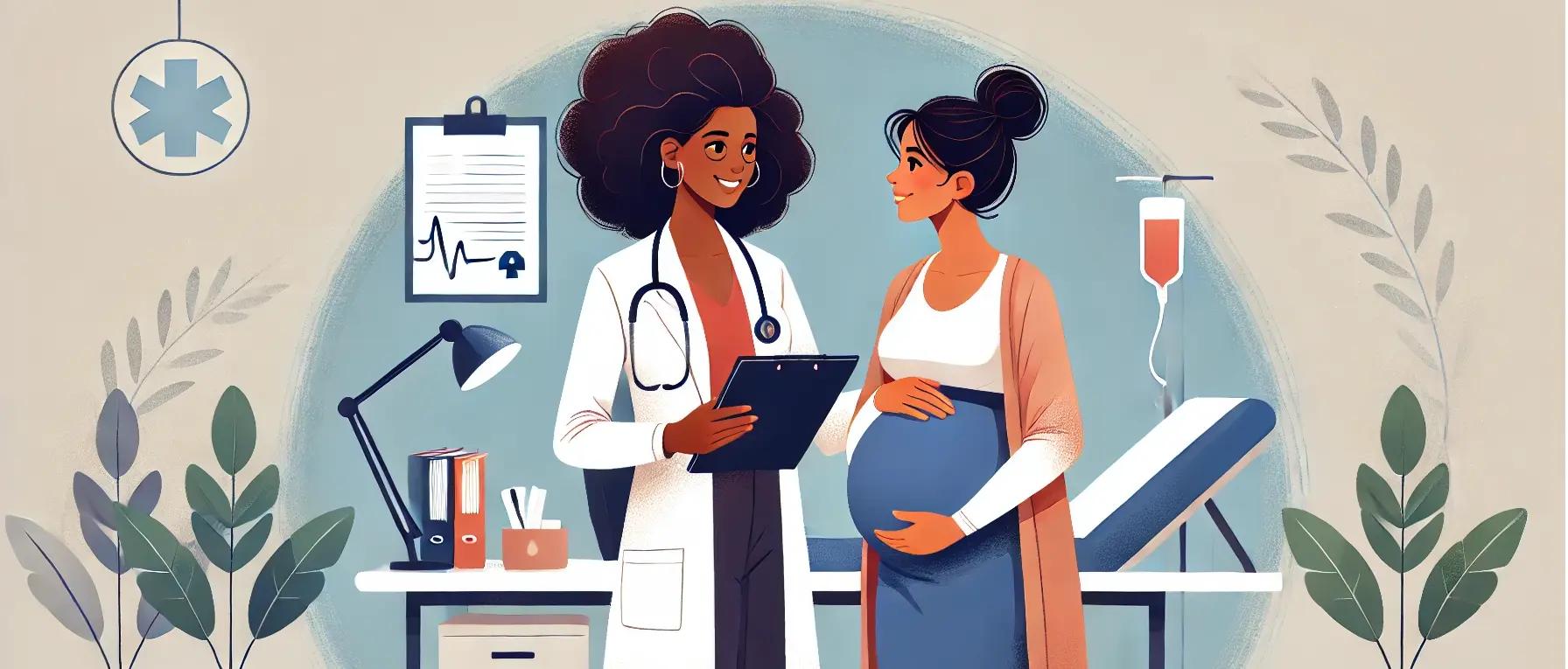 Doctora con paciente