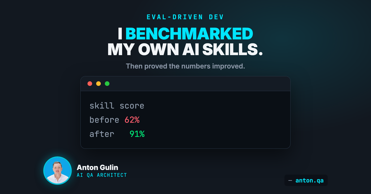 I Ate My Own Dog Food: How I Benchmarked AI Skills and Proved Eval-Driven Development Works