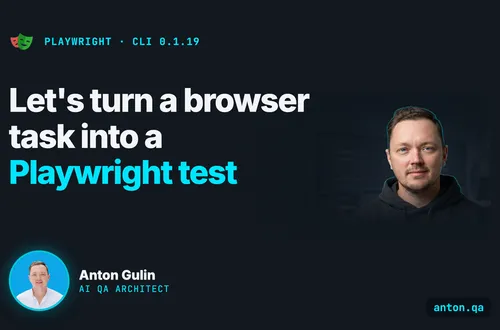 Let's turn a browser task into a Playwright test