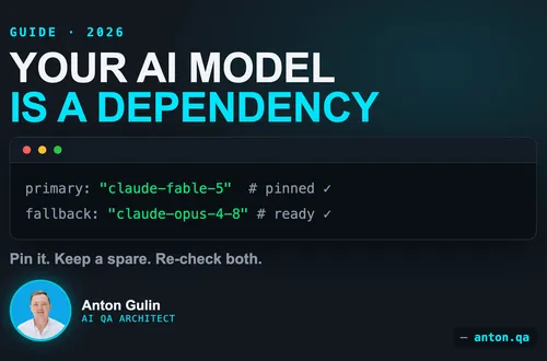 Your AI Model Is a Dependency: Pin It, Keep a Fallback, Re-Verify