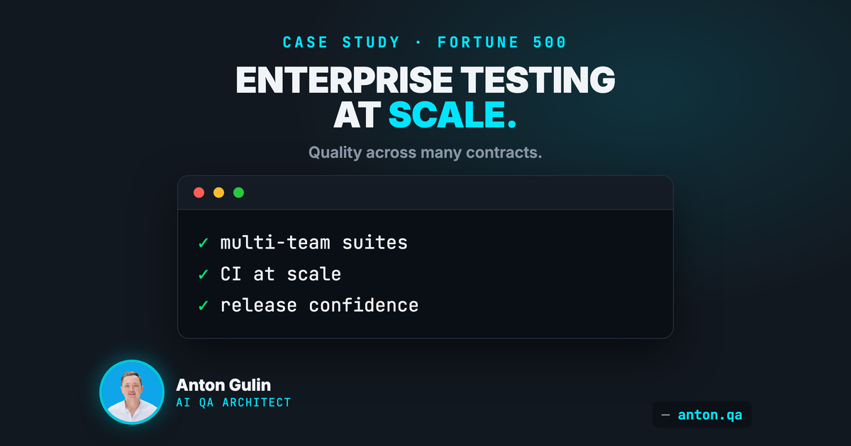 Fortune 500 Contracts: Enterprise Testing at Scale