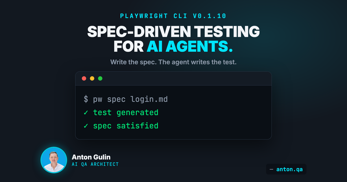 Playwright CLI v0.1.10 Brings Spec-Driven Testing Skills for AI Agents