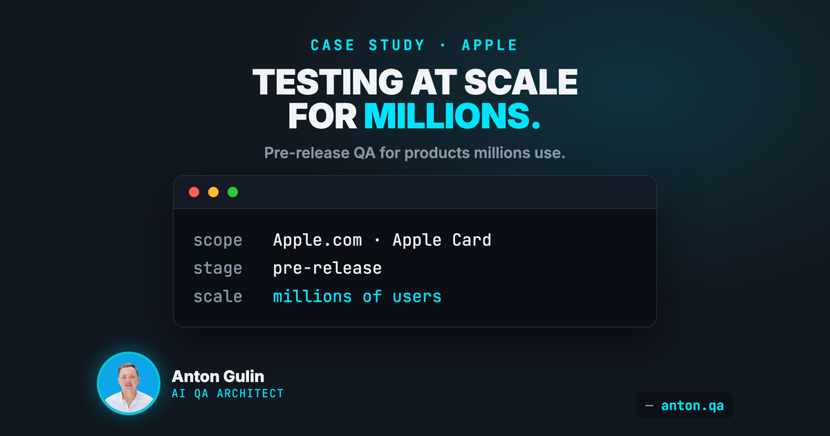 Apple: Testing at Scale for Millions of Users
