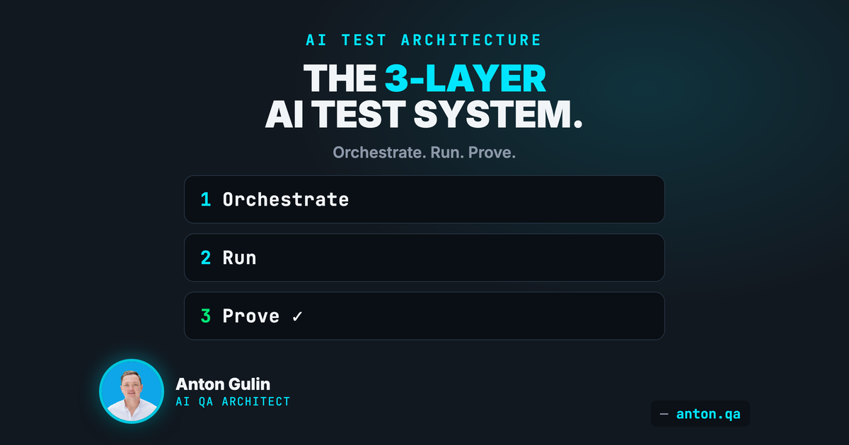  AI Test Automation Architecture: The 3-Layer System