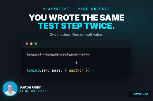 Reuse One Page Object Method for Success and Failure Cases