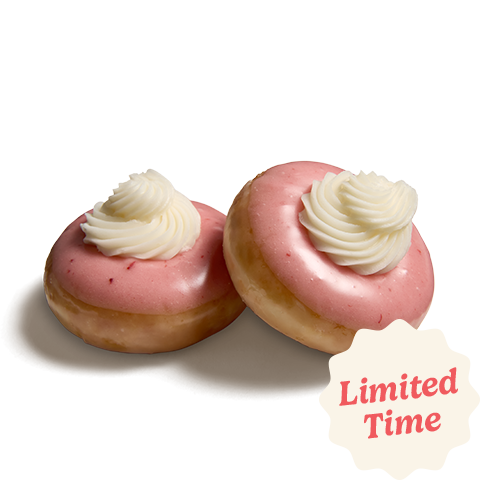 Mini Strawberries and Creme Doughnuts