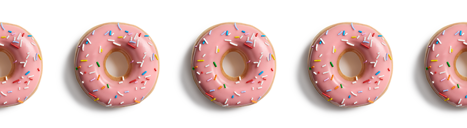 Strawberry Iced Doughnut with Sprinkles banner