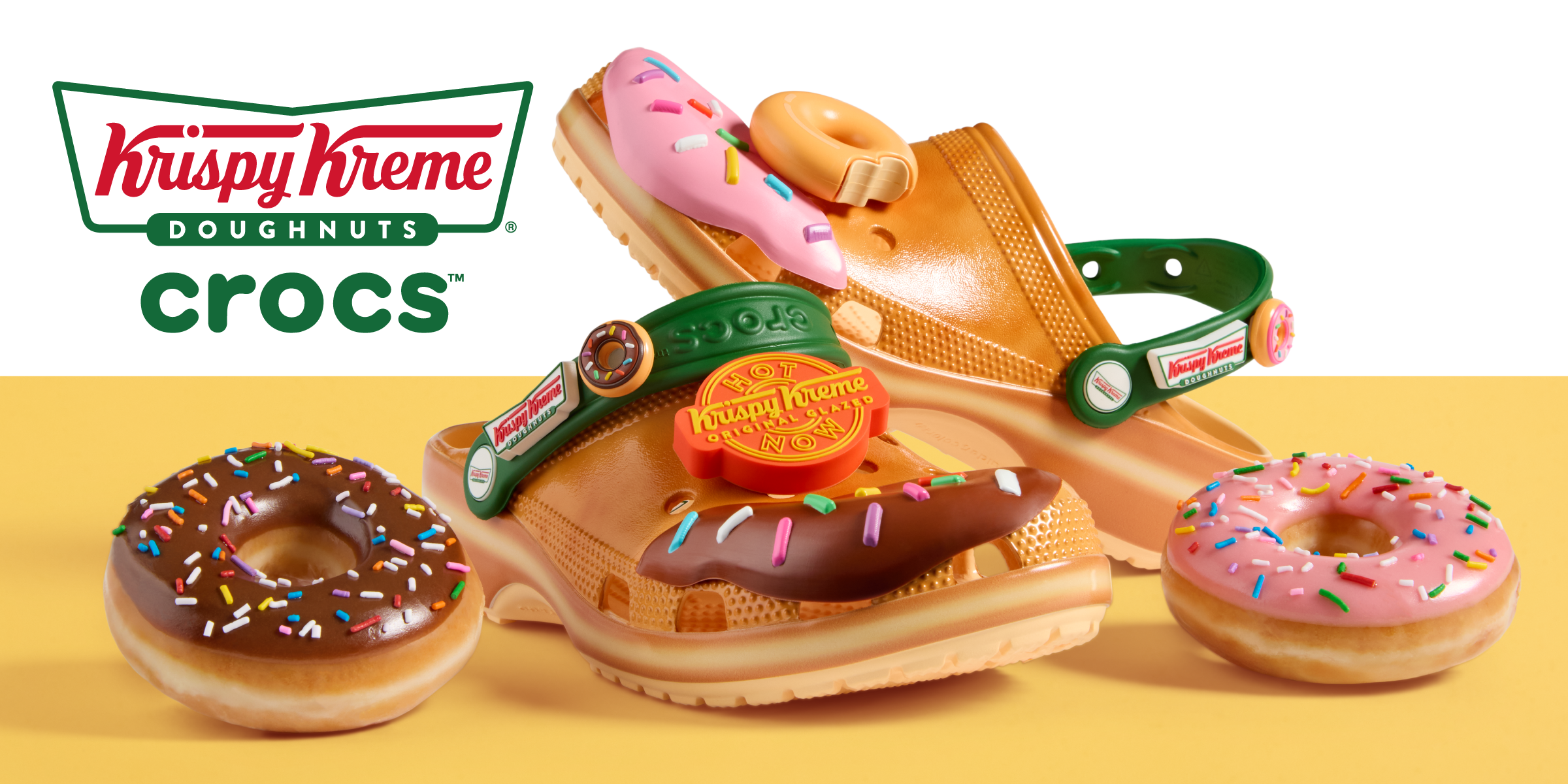 サンダル Krispy Kreme x Crocs Classic Clog Crocs | Crocs X Krispy Kreme Classic Clog - Tan | Sandals