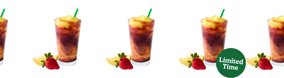 Multiple glasses of Blended strawberry lemonade 