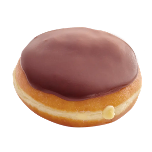 Picture of Chocolate Iced Custard Filled Doughnut
