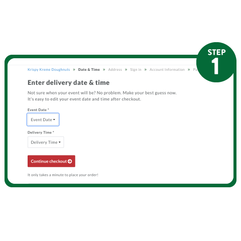 step 1: enter your delivery details & address