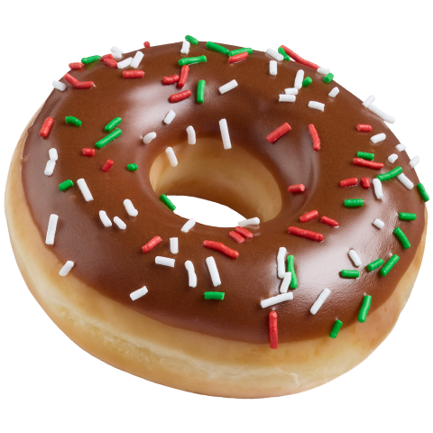 Chocolate Iced with Holiday Sprinkles
