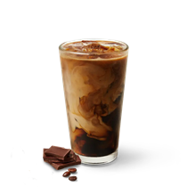 Glass of Caramel Mocha Iced coffee