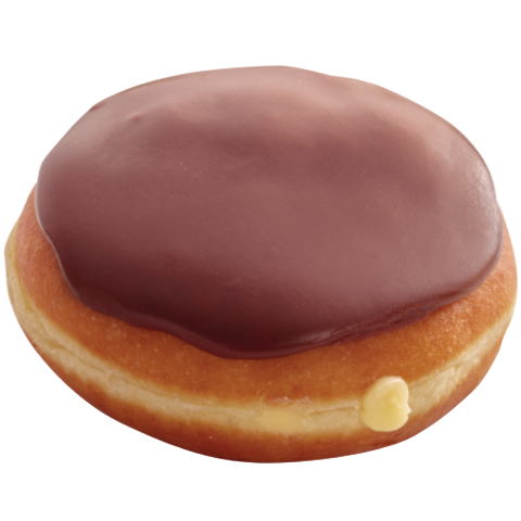 Picture of Chocolate Iced Custard Filled Doughnut