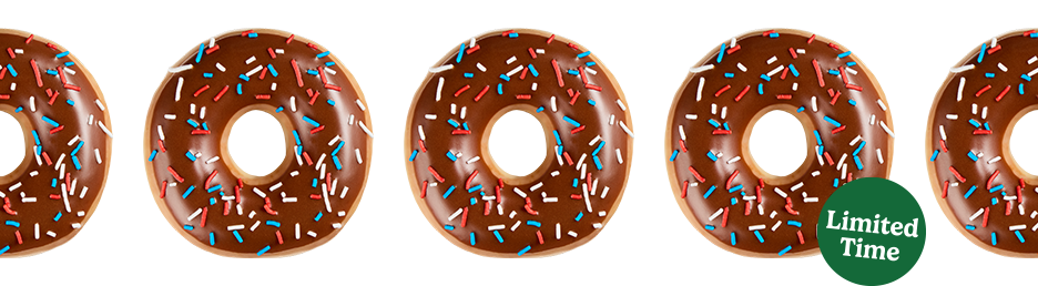 Chocolate Iced with Patriotic Sprinkles