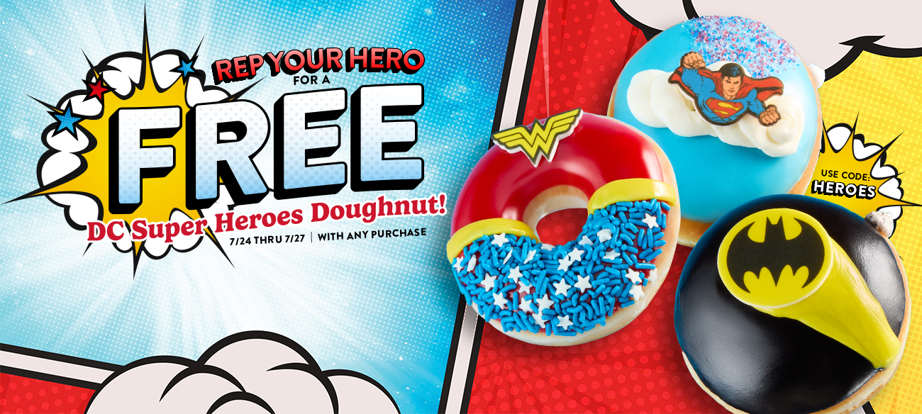 Free DC Super Heroes Doughnut