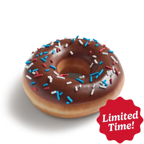 Chocolate Iced with Patriotic Sprinkles
