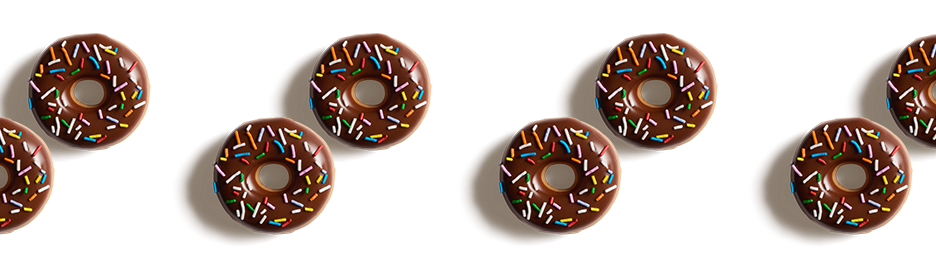 Mini Chocolate Iced Doughnut with Sprinkles banner