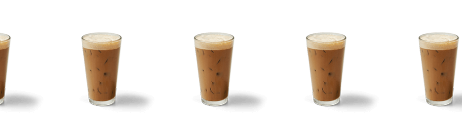 Multiple glasses of Iced Latte