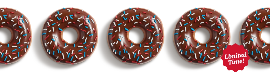 Chocolate Iced with Patriotic Sprinkles