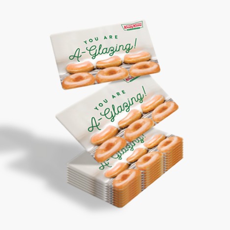 stack of bulk krispy kreme gift cards