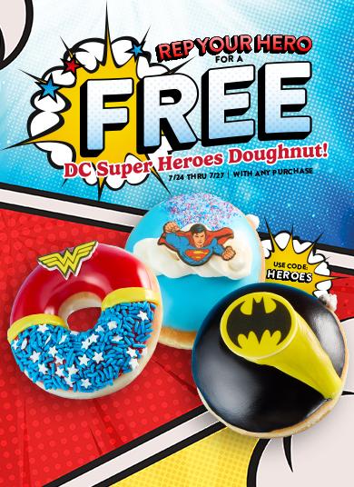 Free DC Super Heroes Doughnut