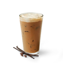 Iced Vanilla Latte in a glass