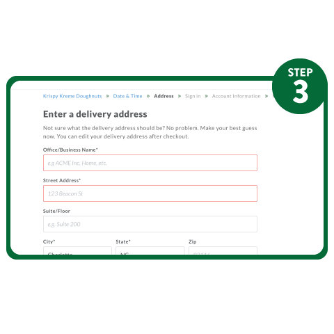 STEP 3: TELL US WHERE TO DELIVER