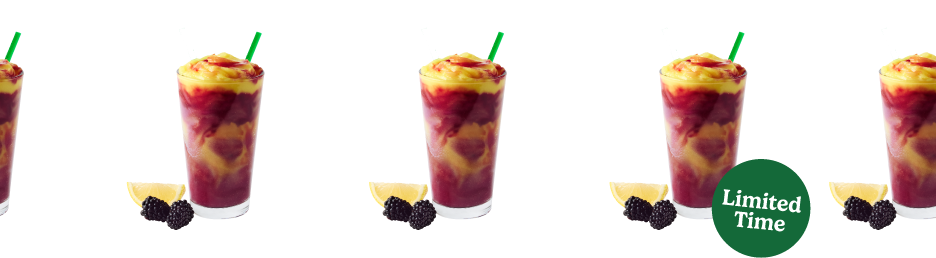 Multiple glasses of Blended blackberry lemonade