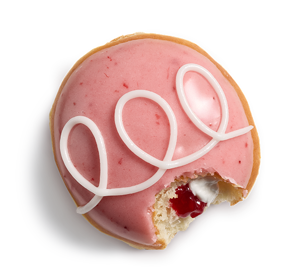 STRAWBERRIES AND KREME DOUGHNUT