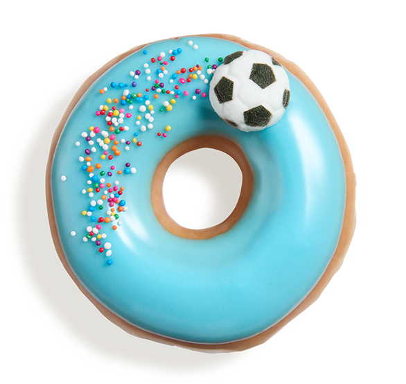 Soccer Rainbow Flick Doughnut
