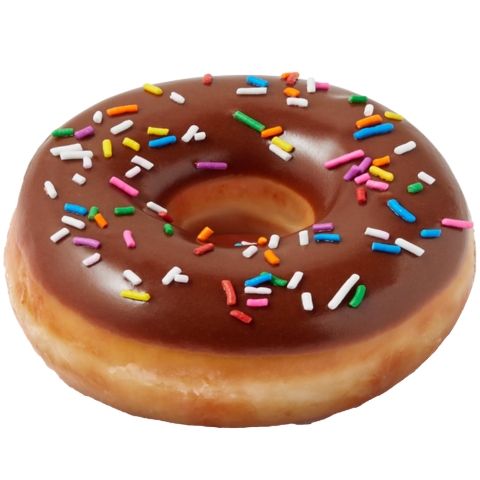 Picture of Chocolate Iced Doughnut with Sprinkles