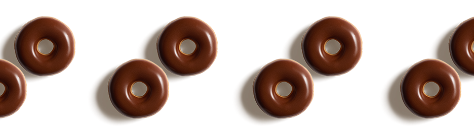 Mini Chocolate Iced Glazed Doughnut banner