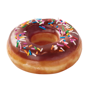 Picture of Chocolate Iced Doughnut with Sprinkles