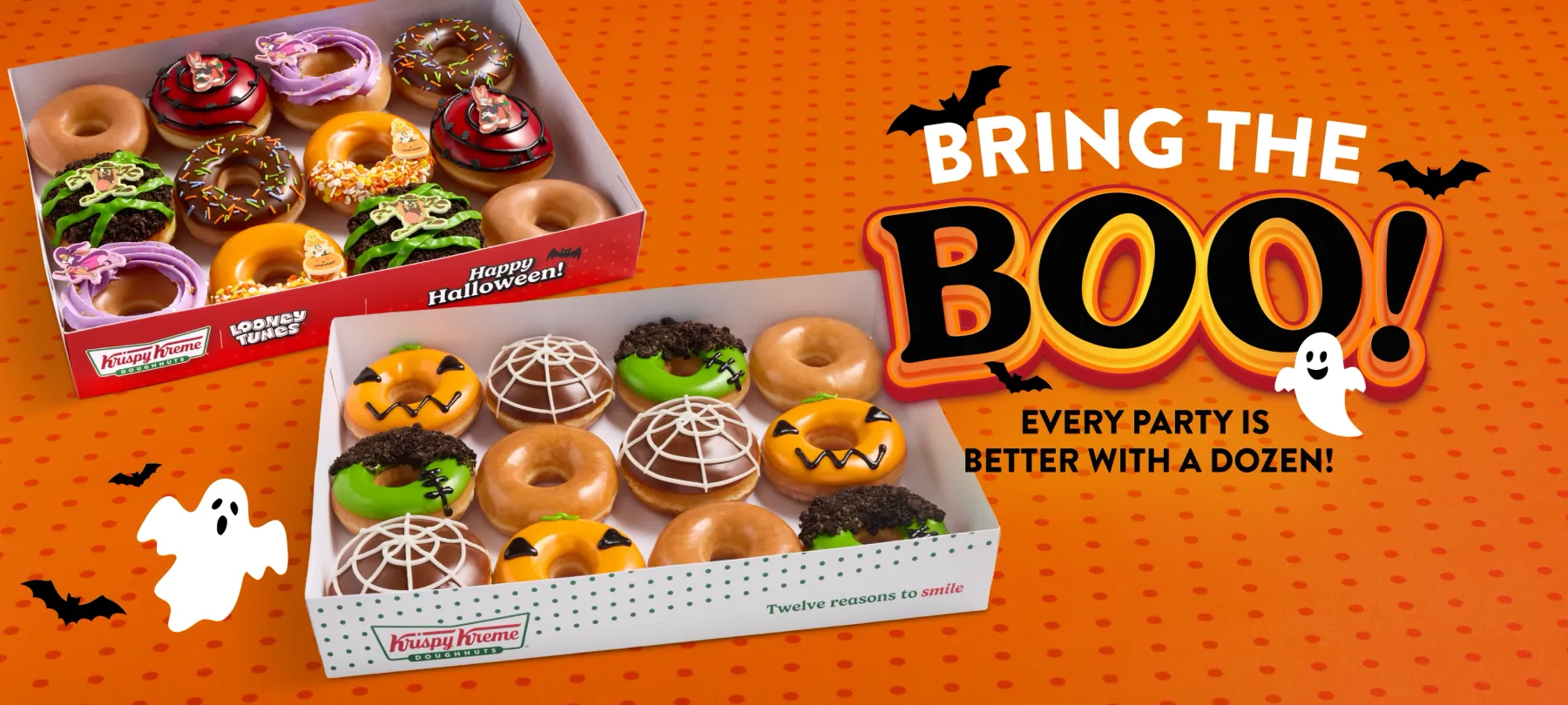 Looney Tunes Halloween Donut Collection with Krispy Kreme featuring 4 new doughnuts