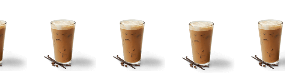 Multiple glasses of Iced Vanilla Latte